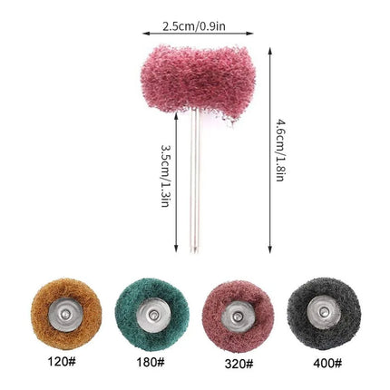 200/100/50PCS Dental Polishing Brush Double Layer Polish Wheel Teeth Polisher Rubber Nylon Alumina Odontologia Rotating Tool
