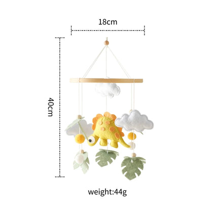 Hot Air Balloon Baby Rattle Toys Wooden Mobile Musical Bed Bell Hanging Toy 0-12 Month Newborn Infant Crib Gift Holder Brackets