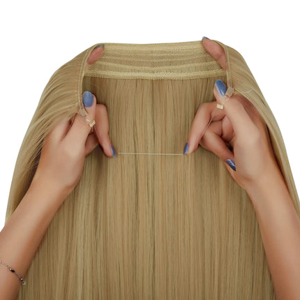 Human Hair One Piece Fish Line Extensions 12-26 inch #27 For An Affordable Luxury Hair Item