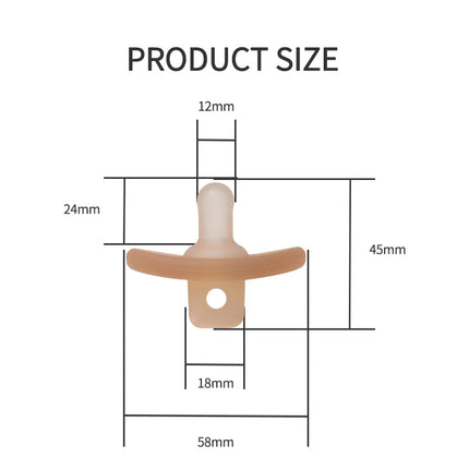 1pc Baby Pacifier For Daily Use Soothing Round Head Design Baby Reborn Silicone For Baby Accessories Newborn