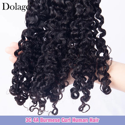 3C 4A Burmese Curly Hair Bundles Virgin Human Hair Weft Vietnamese Raw Human Hair Extensions Unprocessed Weave Wholesale