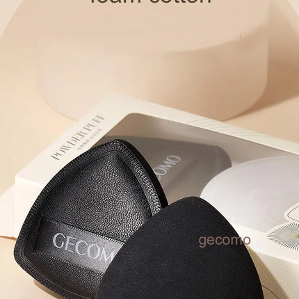 GECOMO Soft Triangular Black Powder Puff Wet And Dry Dual-use Concealer Makeup Cushion
