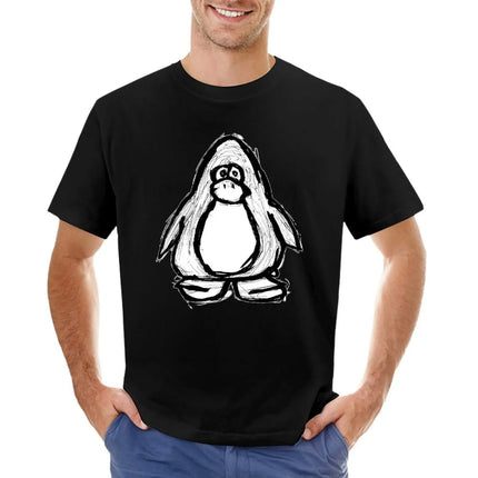 Dark and Gritty Club Penguin character T-Shirt blacks essential t shirt vintage anime shirt mens t shirt