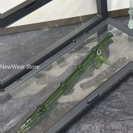 Chinese Style Hair Pin Green Resin Bamboo Leaf Vintage Hair Stick Elegant Gift for Women