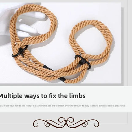 Adjustable Rope Handcuffs Erotic Slave BDSM Bondage Restraint Rope Ankle cuffs Fetish Flirt Sex Toys For Women Men Adults Games﻿