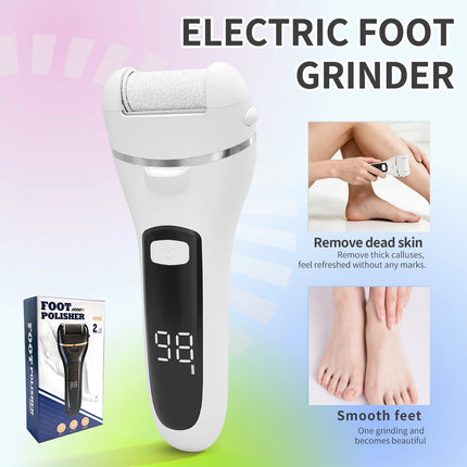 Rechargeable Electric Foot Grinder - USB Powered Callus Remover with Adjustable Speeds, for Men & Women's Pedicure and Self-Care