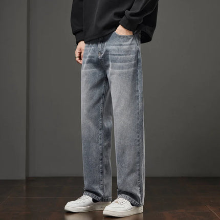 Men's Vintage-Washed Straight-Leg Jeans 2025 Fall/Winter Collection Relaxed-Fit Straight-Leg American Casual Trousers