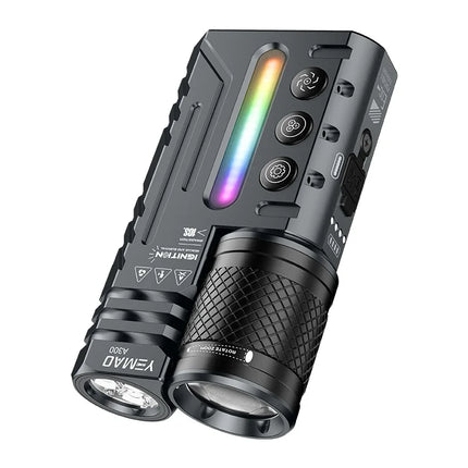5200lumens Innovative Powerful Flashlight Portable LED Flashlight with Magnetic Torch, Perfect for Hiking Camping Adventures