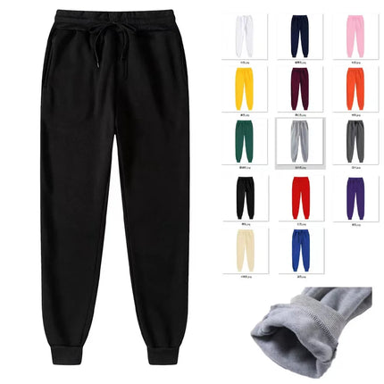 New Winter Men's Sweatpants Korean Fashion Thick Warm Wide Leg Straight Loose Track Pants Male Casual Thermal Velvet Trousers