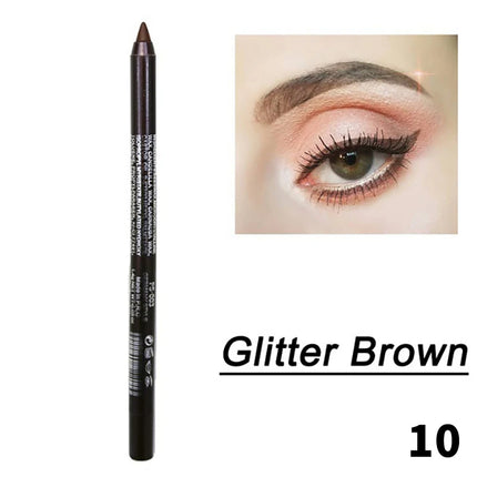 1Pc 14 Colors Eyeshadow Pen Multifunctional Highlighter Pearl Glitter Eyeliner Gel Eye Makeup Pen Monochrome Highlighter