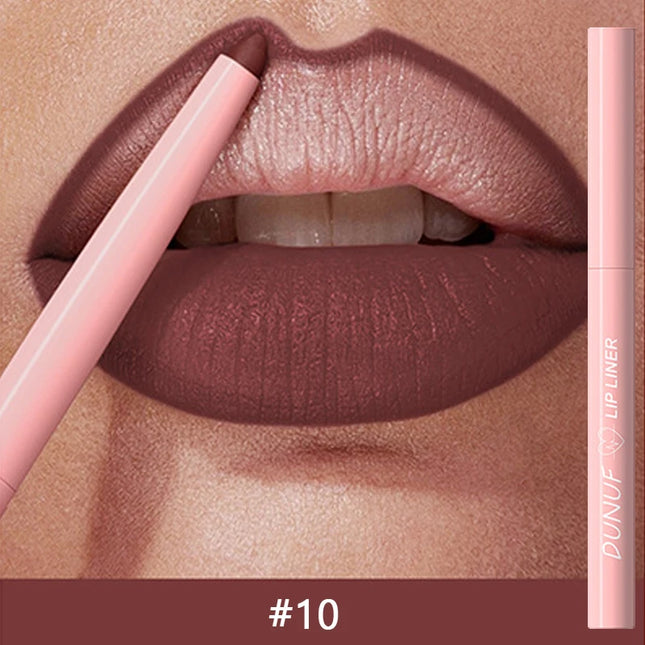 1PC Waterproof Matte Lip Liner Contours Lips in Shades Sexy Red Lipstick Matte Red Brown Lipliner Pencil Makeup Slim Lip Outline