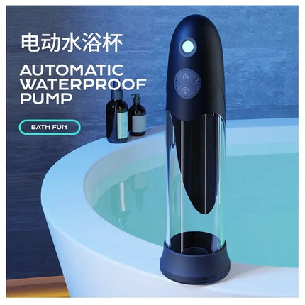 New Male Penis Pump Water Bath Penis Enlargement Vacuum Pump Electric Masturbator Cup Penile Delay Training with Spa Sex Machine
