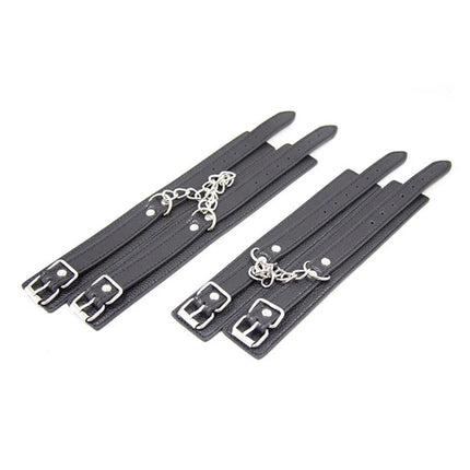 PU Leather Erotic Handcuffs Restraints BDSM Bondage Sex Toys Roleplay Tools For Couple Adult Game Erotic Slave Flogger