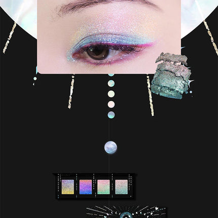 DRAMO Chameleon Eyeshadow Highly Pigmented Overlay Gradient Ayering Laser Optical Iridescent Eye Makeup 6g
