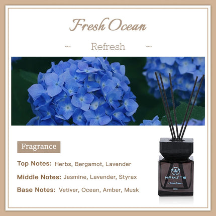 NAMSTE 100ML Premium Aroma Diffuser Oil for Home Car Air Freshener Room Perfume Long Lasting Fragrance Reed Sticks Fragrance Hot