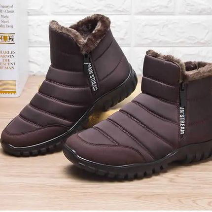 Winter shoes Men's sneakers Warm Cotton Zipper Snow Ankle Boots, Autumncasual shoes  Waterproof Snow Boots free shiping shoe