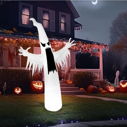 12 FT Scary Ghost Halloween Inflatables Outdoor Decorations  Halloween Decor, Inflatable Ghost Blow Ups for Yard with LEDs for Outside Yard Decorations