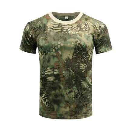 2026 New Summer Hunting Camouflage T-shirt Men Breathable Tactical Combat T Shirt Sport Camo Outdoor Multicam Tees