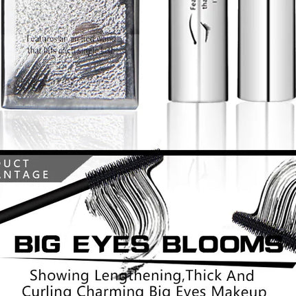 Qibest Silver Tube Mascara Waterproof Long & Curling Black Eyelashes Easy Removal No Dizziness Everlastingly Lasting