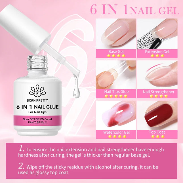 6 IN 1 Nail Glue Gel / Colle Gel 6 EN 1