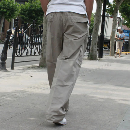 Men Plus Large Size Cargo Pants Cotton Straight Oversize Tracksuit Wide Leg Tactical Baggy Trousers Spring Summer 5XL 6XL Z1A1