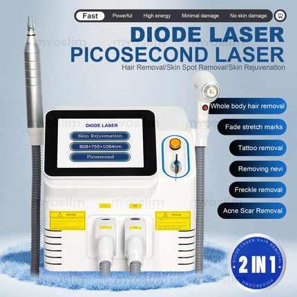 Latest 5000W 2 In 1 Professional 808NM Diode Laser Picosecond Instrument Multifunctional Hair Removal Laser Beauty Equipment