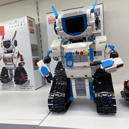 AI Boris RC Robot Building Block Assembly Model Voice Interactive Dialogue Intelligent Programmable Toy Gift For Boys