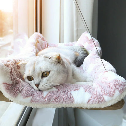 Pet Cats Hammock Kitten Climbing Frame Hanging Cat Bed Suction Cup Bed House Removable Window Hammock Easy Clean Cat Accessories