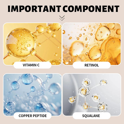 Squalane Copper Peptide Plumping Serum for Face - Hyaluronic Acid Firming Moisturizer - Rapid Hydration Serum for All Skin Types