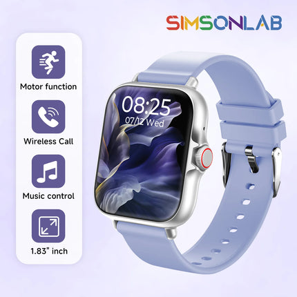 New Kids Study Partner Smart Watch 1.83'' HD Multi-Language Bluetooth Call Music Player Mini Games Calculator Perfect Gift 2026