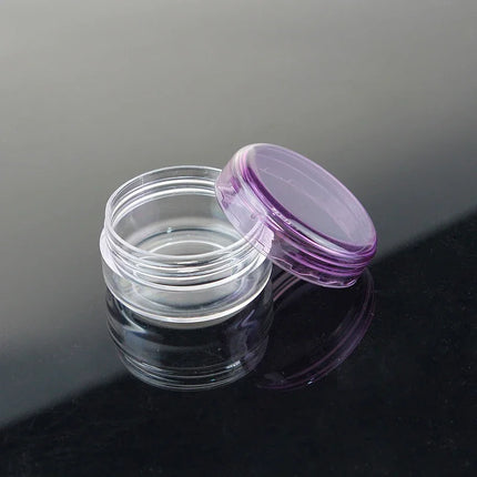 70/105pcs 3ml Empty Plastic Cosmetic Makeup Jar Pots 3g Transparent Sample Bottles Eyeshadow Cream Lip Balm Container with Cap