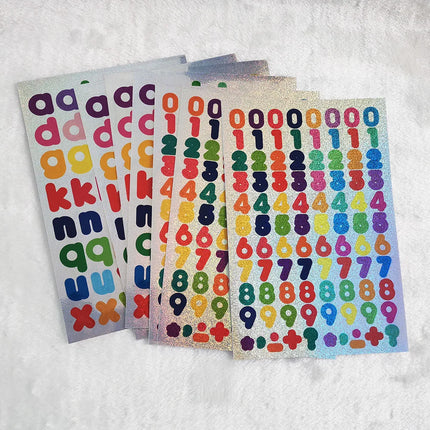 SKYSONIC Number & Letter Series Full Set Journal Stickers Decor Scrapbooking Materials Stationery Postcards Sticker Suppli