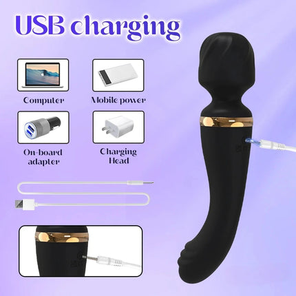 Y-Pao Dual Motor AV Wand Vibrator G-Spot Clitoral Stimulator Female Vibrador adult sex toys For Women Deep Tissue Massager