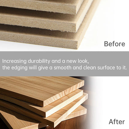 1.9cm/5cm x15M Hot Melt Adhesive Furniture Tape Melamine Edge Banding Strip/ Real Wood Pre Glued Veneer Sheet Cabinet Edge Decor