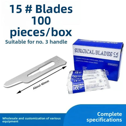 Sterile Surgical Scalpel Blades Individually Packaged, Carbon Steel 11 Extra Point & 23 Stainless Steel, Full Range of Sizes
