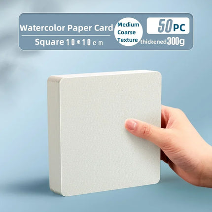 Square/Round Professional Watercolor Paper Postcard 300g 50/100/200 Sheets Coloring Drawing Paper Sketchbook Art School Supplies