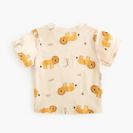 Sanlutoz Summer Fashion Floral Baby BoysGirls Tops Lovely Kids Holiday Clothing T-shirt