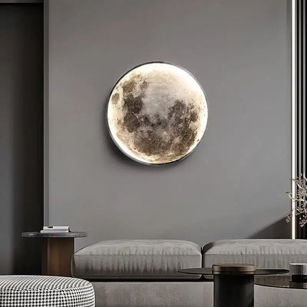 LED Wall Light Remote Dimming Moon Earth Wall Light Modern New Study Room Bedroom Corridor Apartment Villa Lighting Decoration