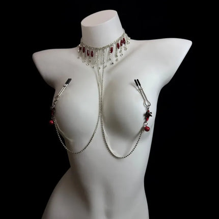 Tassel Bell Nipple Clamp Collar Set BDSM Training 5 Styles Available Sexy Women's Accessories Erotic Body Chains Adult Sex Toys