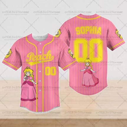 Summer Super Mario Design Pattern Printed Summer T-shirt Children's Casual Sports Short Sleeve Round Neck Loose Pullover T-shirt