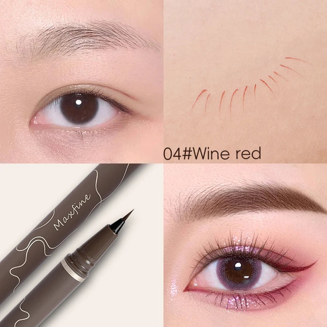 Smooth Very Fine Eyeliner Pen Long-Lasting Quick-Drying Waterproof Eyeliner Pen Suitable For Beginners Girls Holiday Gifts
