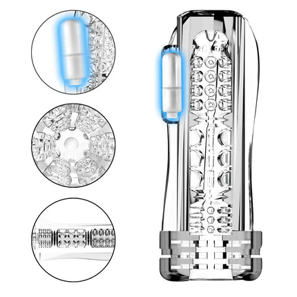 Flesh Vibrating Light Massager Vagina Real Pussy Sex Masturbation Adult Toys Male Masturbator Cup For Men Silicone Product