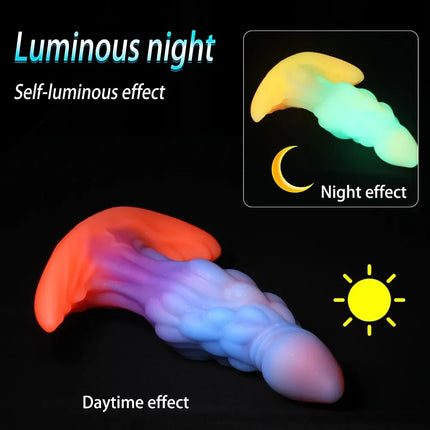 Colorful Wearable Anal Plug Butt Plug Luminous Dildo Prostate Massage Anal Dilator Wear Sex Toys for Women Men Adult Buttplug