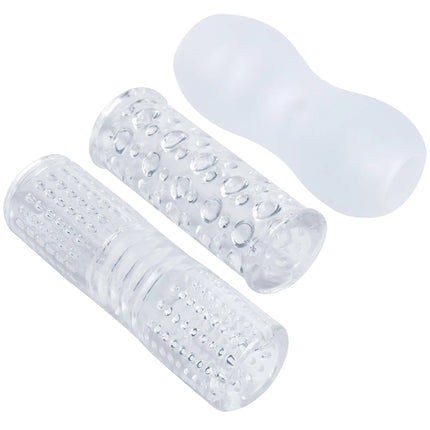 Sex Toy Male MasturbatorCup Sucking Penis Pump Glans Realistic Anal Pussy Vagina G-Spot Stimulator Transparent For Men Adult 18+