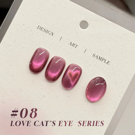 10ML 1-8PCS 2026 New Nude Pink Glass Bead Gel Nail Polish Gold Light Magnet Nude Cat Eye Gel Polish Cute Nails Nail Supplies