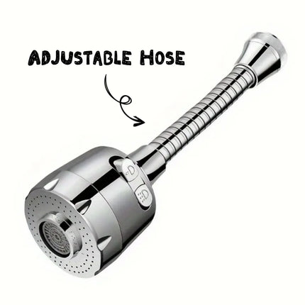 Dual-Speed Faucet Aerator: Adjustable Anti-Splash Nozzle Extension with Rotating Filter – Universal Water-Saving Spray Head