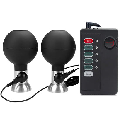 Electric Shocker Nipple Sucker/Clamps Electrostimulator Nipples Pussy E stim Breast Clit Masturbator SM Sex Toys For Men/Women