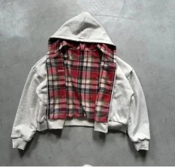 Y2K New Korean Fashion Simple Black Double-Sided Oversized Zipper Hoodie Female  Harajuku Gothic Casual Joker Couple Street Wear