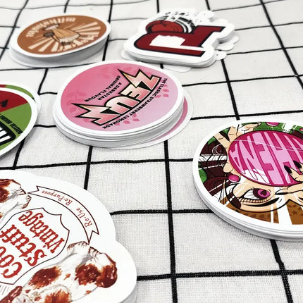 100pcs Custom Design Vinyl Decals Stickers Holograhic Labels Die Cut Water Resistant Personalized Packaging Wedding Party Labels