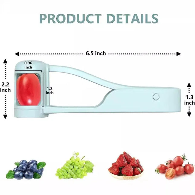 Tomato & Cherry Grape Slicer, Fruit Splitter Cutter, Small Kitchen Gadget for Salad & Baby Food